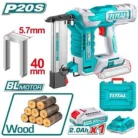 TOTAL Cordless Crown Stapler Nailer TCSNLI6008