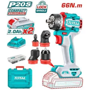 TOTAL Cordless Multi-Head Drill Driver 20V - Model TDLI206686