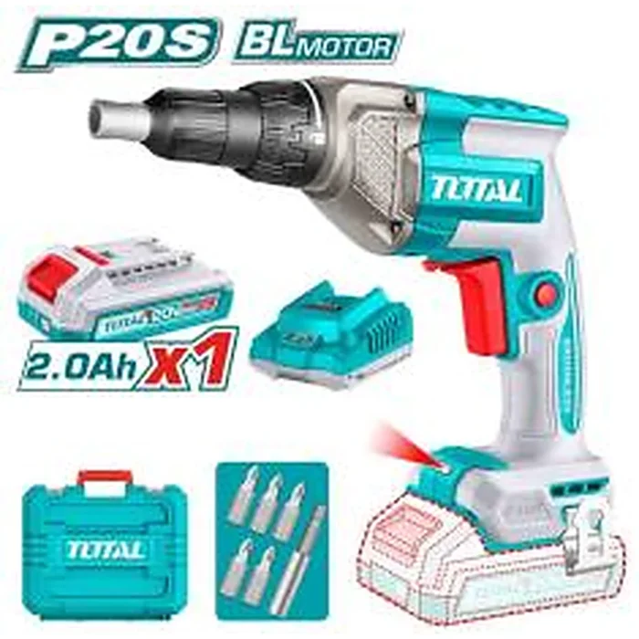 TOTAL Cordless Drywall Screwdriver Series – 20V Professional Power Tool (Standard & Battery Kit) TOTAL Cordless Drywall Screwdriver
