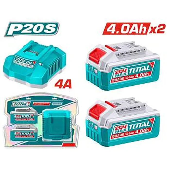 TOTAL P20S Lithium-Ion Battery & Charger Kit TFBCPK2013