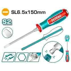TOTAL Slotted Go-Through Screwdriver TGTSL6150 - SL6.5 ম্যাগনেটিক টিপ স্ক্রু ড্রাইভার