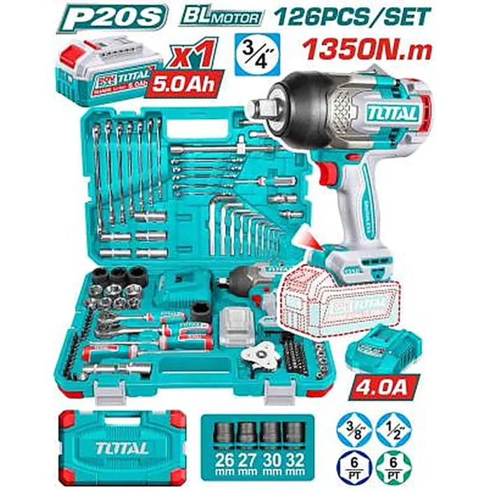 TOTAL Cordless Impact Wrench