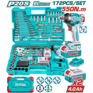 TOTAL Cordless Impact Wrench Set 172 Pcs মডেল THKTHP41728