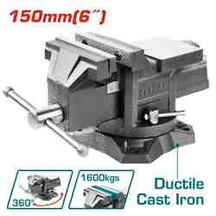 THT6166 TOTAL Bench Vice 6 ইঞ্চি সুইভেল বেস মডেল THT6166