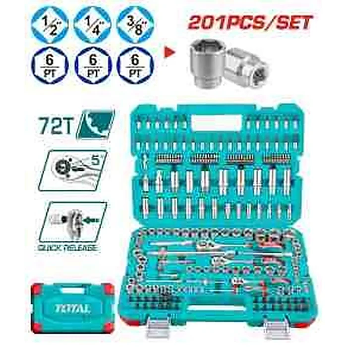 TOTAL Socket Set ২০১ পিস মডেল THTS082016 এর ছবি