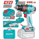 TOTAL Compact Brushless Cordless Impact Drill TIDLI426982