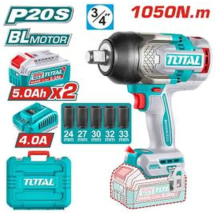 TOTAL Cordless Impact Wrench TIWLI20105