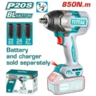 TOTAL Cordless Impact Wrench TIWLI20851