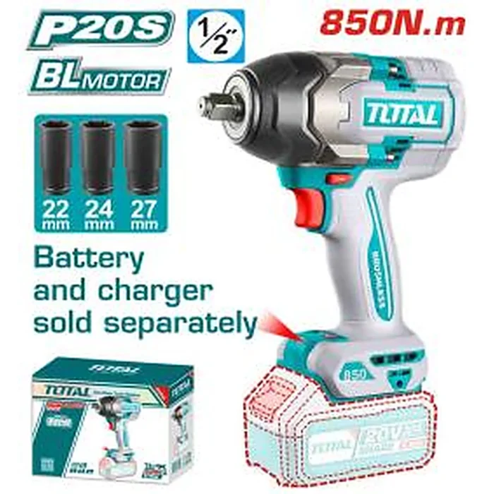 TOTAL Cordless Impact Wrench TIWLI20851