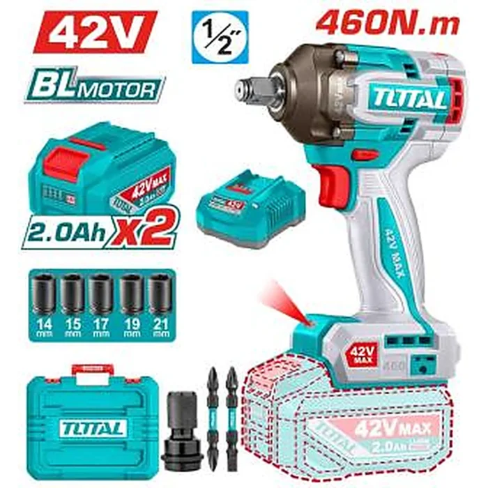 TOTAL Cordless Impact Wrench TIWLI42462