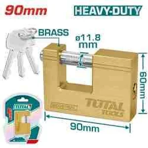 TOTAL Heavy Duty Brass Block Padlock TLK32903