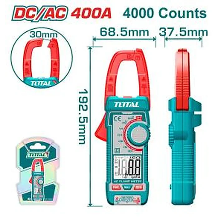 TOTAL Clamp Meter TMT762002 - True RMS DC/AC ডিজিটাল ক্ল্যাম্প মিটার