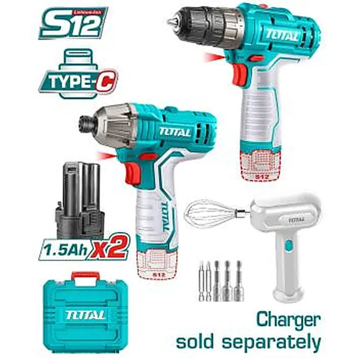 TOTAL Cordless 3 Pcs Combo Kit TOSLI240205