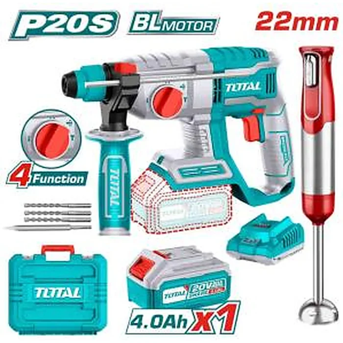 TOSLI240208 TOTAL Cordless 2 Pcs Combo Kit TOSLI240208