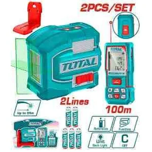TOTAL Laser Level And Distance Measuring Kit TOSLL0502 - গ্রিন লেজার লাইন লেভেল ও ডিসটেন্স মিটার সেট