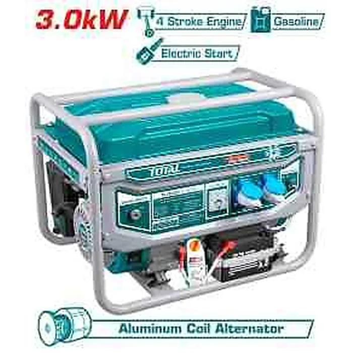 TOTAL Gasoline Generator (Self Start) Series - Petrol Engine Power Generator ... -