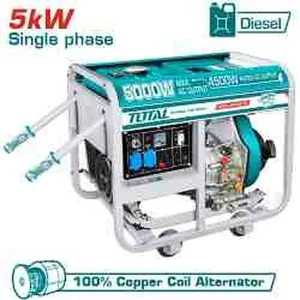 TOTAL Diesel Generator (Self Start) 5.0kW Max Output, 9.0HP Electric Start wi... - TP450001