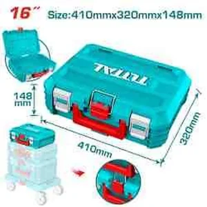 TOTAL Tool Box 16 ইঞ্চি Stackable PP Plastic Model TPBXS101