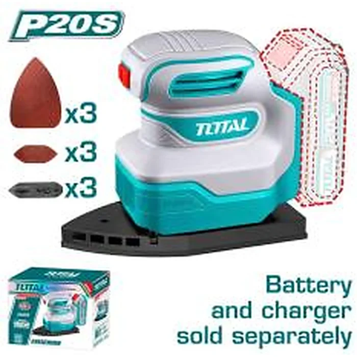 TOTAL Cordless Palm Sander TPSLI2014
