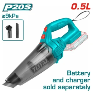 TOTAL Lithium-Ion Vacuum Cleaner 20V, 0.5L Dust Capacity, ≥9kPa Suction (TVLI... - TVLI201261