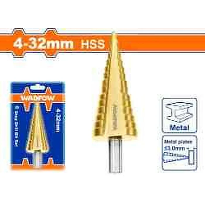 WADFOW Step Drill Bit WJD1403 - 4-32mm স্টেপ ড্রিল বিট ছবি