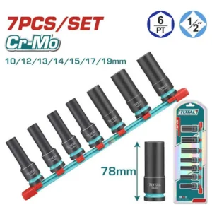 TOTAL 7 Pcs Deep Impact Socket Set THKISD12073L Main Image